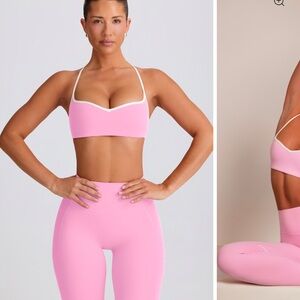 Oh Polly Bo+Tee Heart Blush Pink Legging and Sports Bra Set